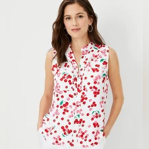 Ann Taylor White & Cherry 🍒 NWOT